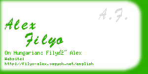 alex filyo business card
